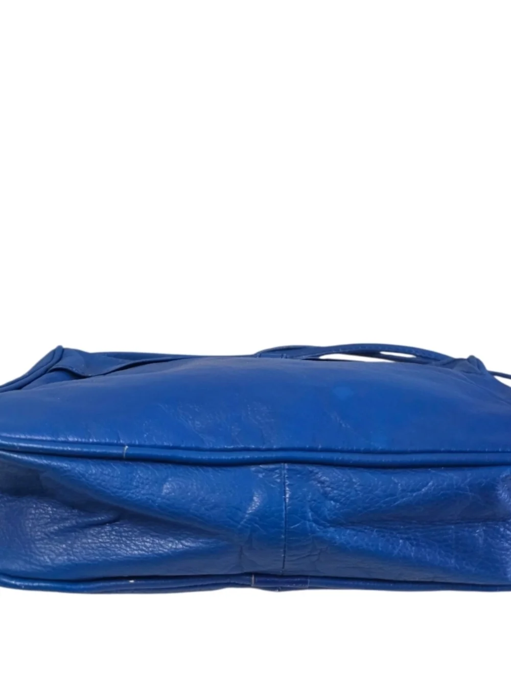 Contessa Vintage Sleek Cobalt Blue Leather Crossbody Bag